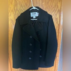 Schott NYC Navy Wool Peacoat Sz S (36 R)